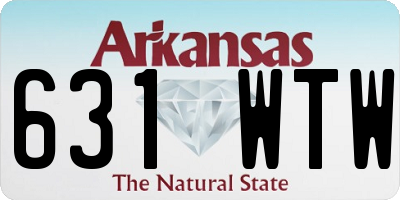 AR license plate 631WTW