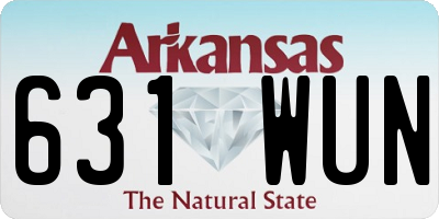 AR license plate 631WUN