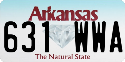 AR license plate 631WWA