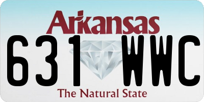 AR license plate 631WWC