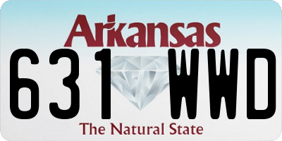 AR license plate 631WWD