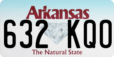 AR license plate 632KQO