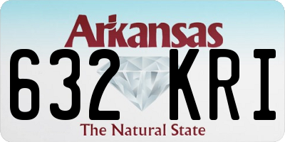 AR license plate 632KRI