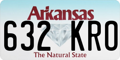 AR license plate 632KRO