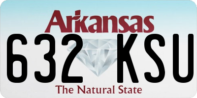 AR license plate 632KSU