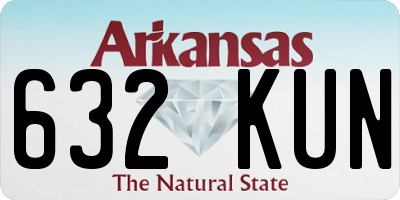 AR license plate 632KUN