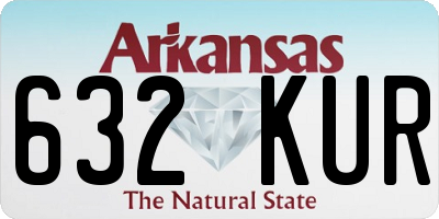 AR license plate 632KUR