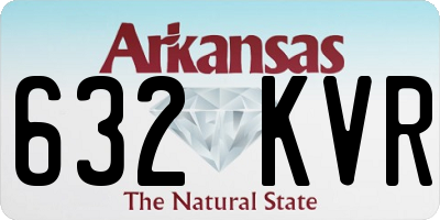 AR license plate 632KVR