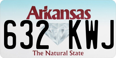 AR license plate 632KWJ
