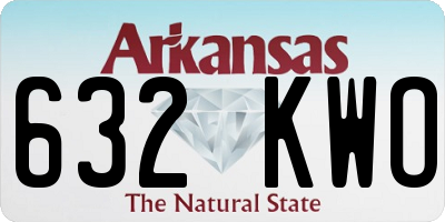 AR license plate 632KWO
