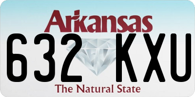 AR license plate 632KXU