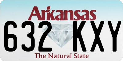 AR license plate 632KXY