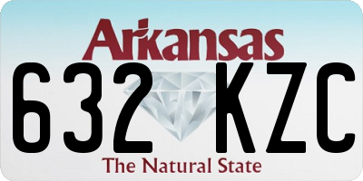 AR license plate 632KZC