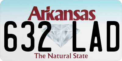 AR license plate 632LAD