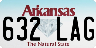 AR license plate 632LAG