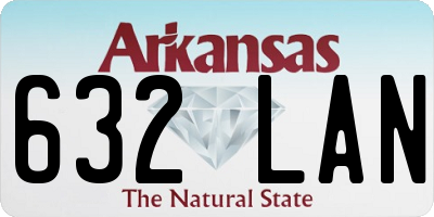 AR license plate 632LAN