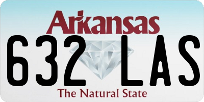 AR license plate 632LAS