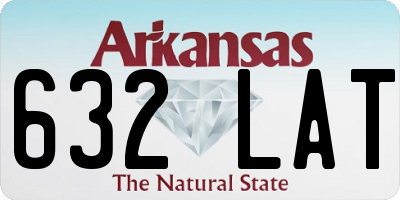 AR license plate 632LAT