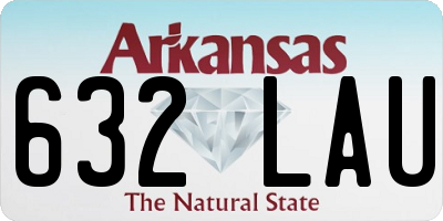 AR license plate 632LAU