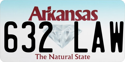 AR license plate 632LAW