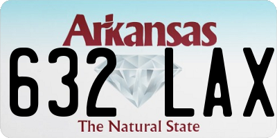AR license plate 632LAX