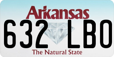 AR license plate 632LBO