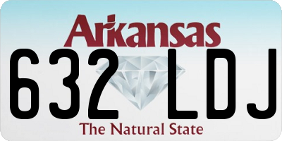 AR license plate 632LDJ
