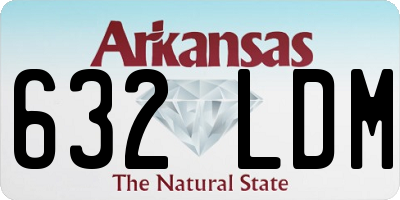 AR license plate 632LDM