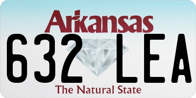 AR license plate 632LEA