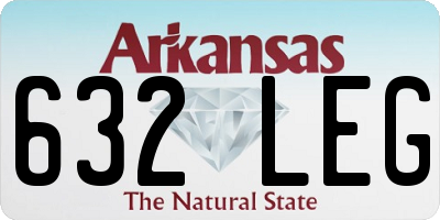 AR license plate 632LEG