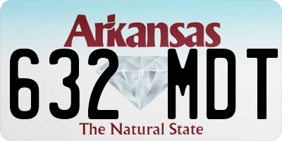 AR license plate 632MDT