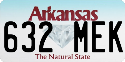 AR license plate 632MEK