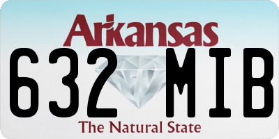 AR license plate 632MIB