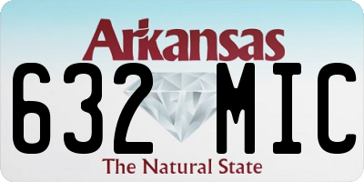 AR license plate 632MIC