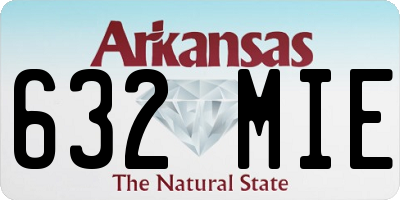 AR license plate 632MIE