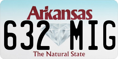 AR license plate 632MIG