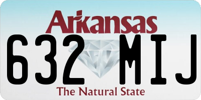 AR license plate 632MIJ