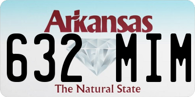 AR license plate 632MIM