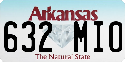 AR license plate 632MIO