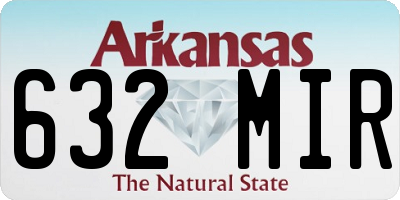 AR license plate 632MIR