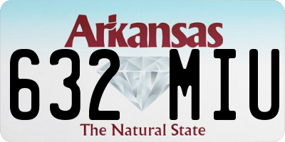 AR license plate 632MIU