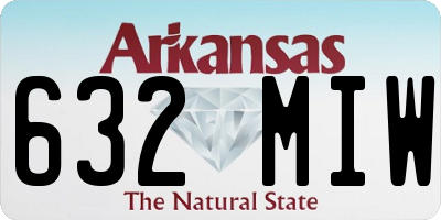 AR license plate 632MIW