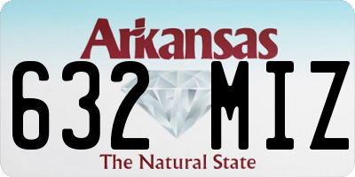 AR license plate 632MIZ