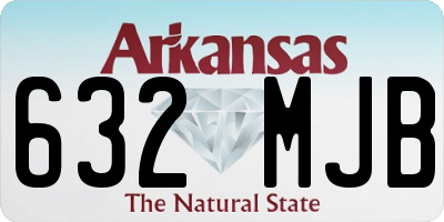 AR license plate 632MJB