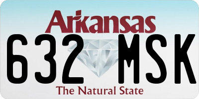 AR license plate 632MSK