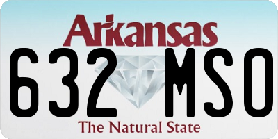 AR license plate 632MSO