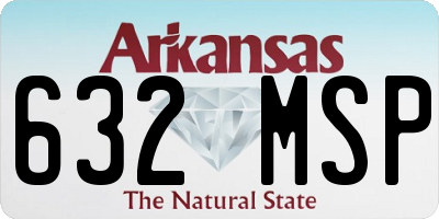 AR license plate 632MSP