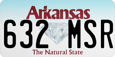 AR license plate 632MSR