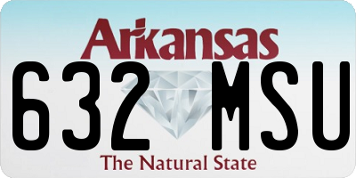 AR license plate 632MSU
