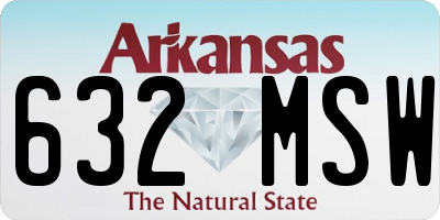 AR license plate 632MSW